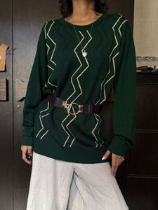 Dark green knit sweater