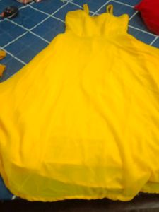 Yellow Color Anarkali Suit With Dupatta . One Time