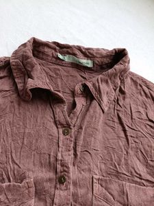 Washed Pink Button-Up Shirt