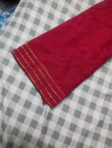 y2k cherry red short kurti