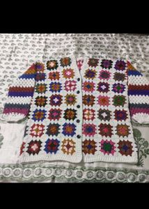 Colorful Crochet Granny Square Cardigan