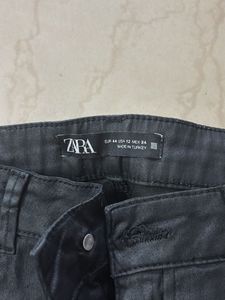ZARA Stylish Black Shiny jeans