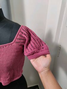 Cropped Roadster pink top