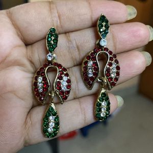 COMBO 3 Red Gemstone Earrings