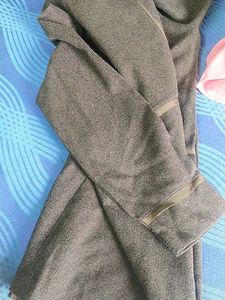 Vintage Grey Zip-Up Top
