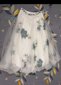 Elegant White Floral Lehenga Set