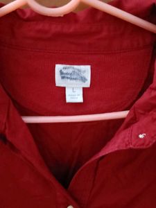 Classic Red Button-Up Shirt