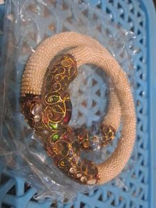 peacock Exquisite Beaded Bracelet with Enamel Work