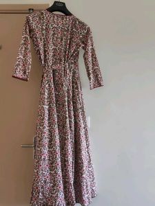 Floral Wrap Midi Dress