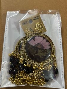 Resin fancy party wear Floral Earrings - only 1 pa