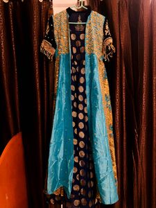Elegant Zardozi Dress with Jacket