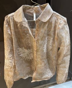 Sheer Embroidered Blouse