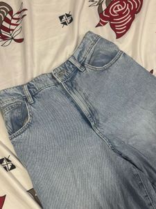 Wide Leg baggy light fade blue  Denim Jeans