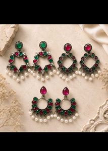 Elegant Pearl Drop Earrings combo