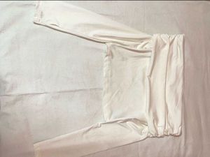 White Off-Shoulder Ruched Top
