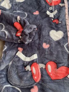 Cozy Heart Print Flannel Nightgown
