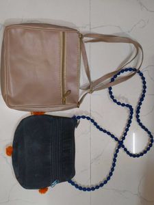 Embroidered Shoulder Bags - Set of 2