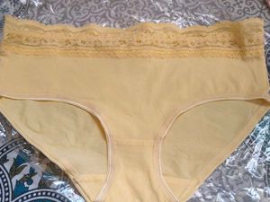 yellow Lace Trim Panties