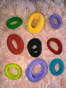 Colorful Hair Ties - Pack of 9