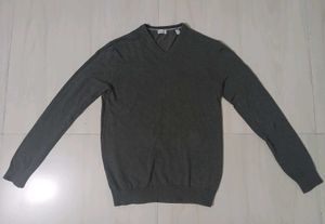 Esprit Men's Dark Grey Crew Neck Sweater