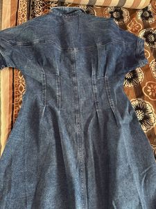 Denim Shirt Dress with Pockets