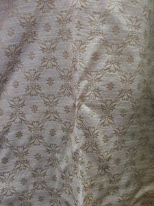Elegant Cream and Maroon Trim kurta with pajama