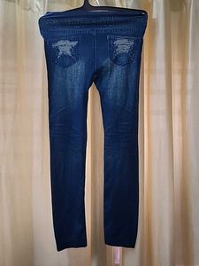 Blue Denim Style Leggings