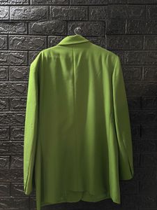 Lime Green Single-Breasted Blazer