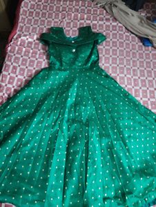 Stunning Green Polka Dot Gown