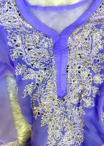 Embellished Lavender Kurti with Inner🌸✨