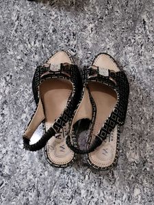 Stylish Black Embellished Sandals