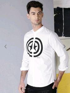 Kook N Keech Marvel Men White Printed Casual Shirt