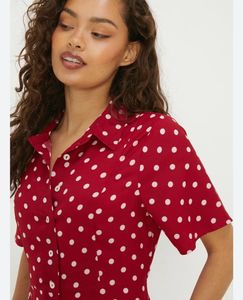 Stylish Crop Shirt Front Button With Knot