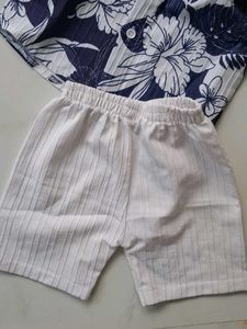 Baby Boys Floral Shirt &amp; Shorts Set