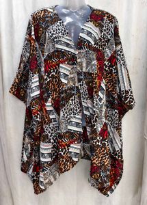 268. Bohemian Patchwork Kimono Top