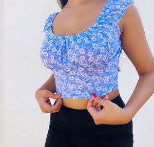 Floral Print Crop Top