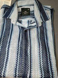 brand new 🆕 Mesh Knit Striped Button-Up Shirt