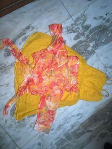 Chic Yellow Sundress with Koti (binding)