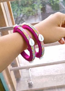 Boho Shell Pink Bangles