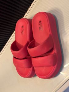 Bright Red Platform Slides