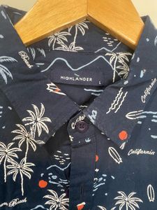 Men's Tropical Print Short Sleeve Shirt