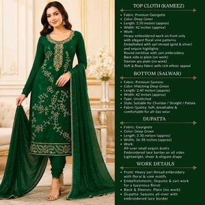 Green Embroidered Kurta Set