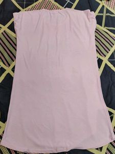 Cute Meow Cat Print Pink Dress
