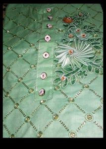 Beautiful Teal Kurta with Embellishments