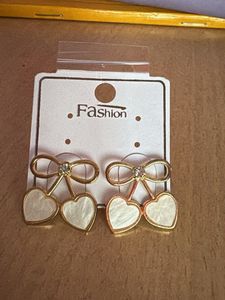 Cute Heart Bow Earrings