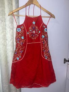 ❤️ Red Embroidered Dress / Kurta