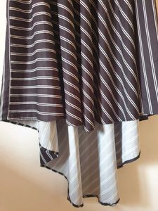 Pinstripe Panache  highcut low dress
