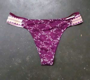 Women's Purple Lace Thong panty