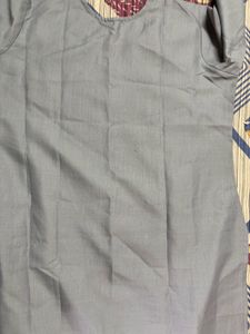 Stylish Grey Embroidered Kurta