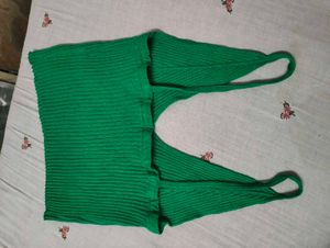 V-Neck Ribbed Knit Tank Top